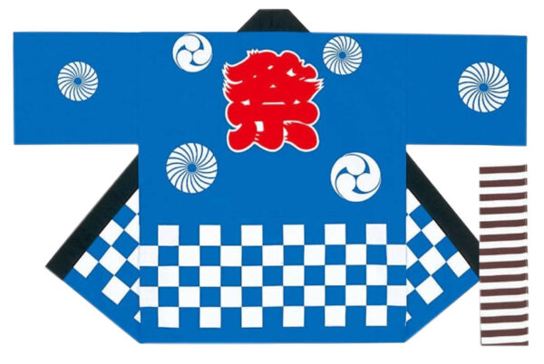 市松柄の法被青