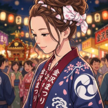 お祭りヘアアレンジ